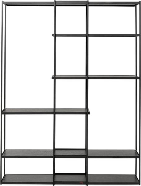 Scaffale Oslo Impiallacciato in vero legno / Metallo - Quercia nero