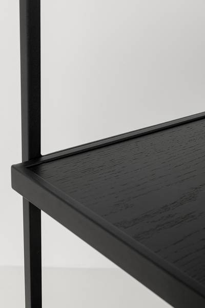 Scaffale Oslo Impiallacciato in vero legno / Metallo - Quercia nero