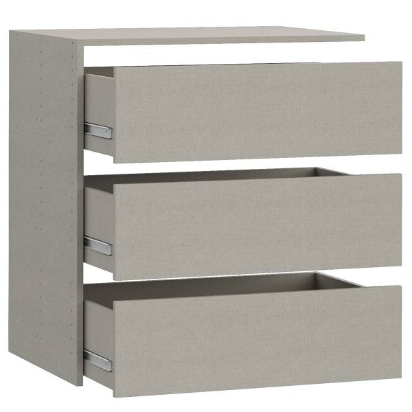 Cassettiera Tiflay grigio - Larghezza: 72 cm