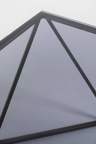 Tavolino da salotto Cristallo Vetro / Metallo - grigio / nero