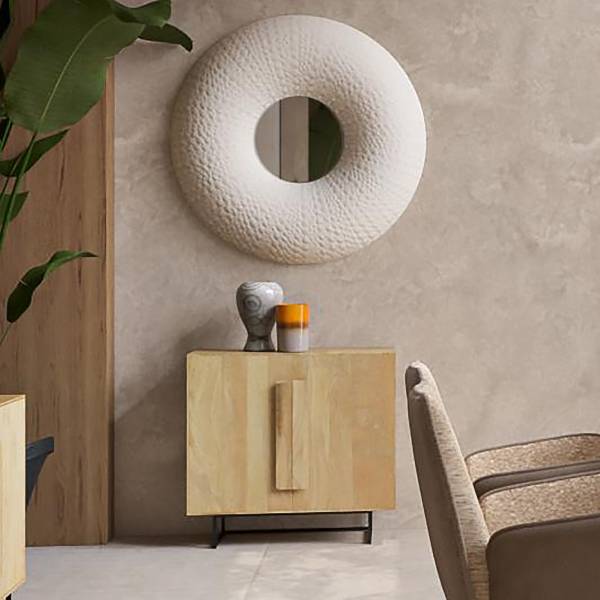 Massive Kommode Mulino mit Türen Mango Hell