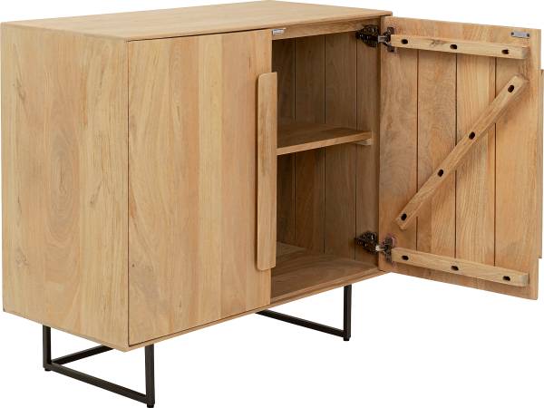 Massive Kommode Mulino mit Türen Mango Hell