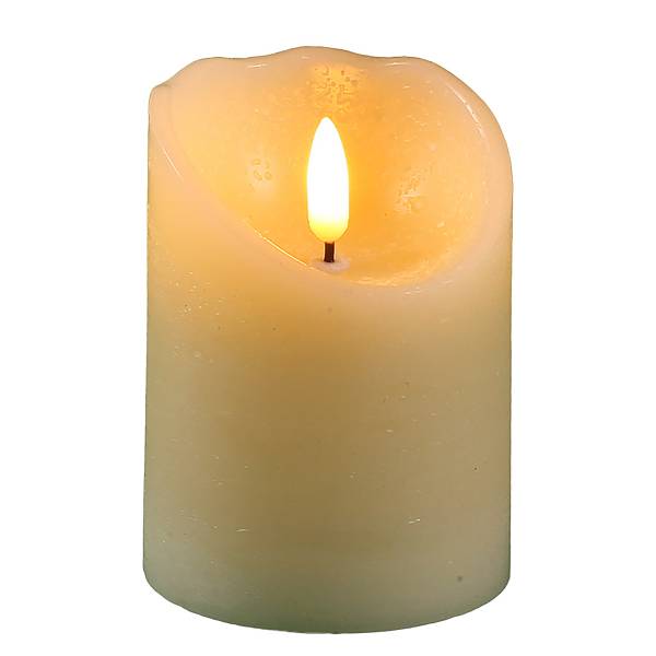 Bougie LED Sholi Cire - beige - Hauteur : 10 cm