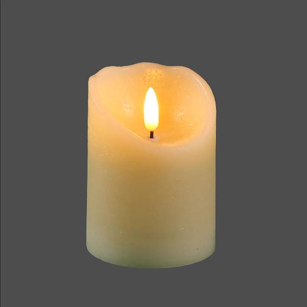 Bougie LED Sholi Cire - beige - Hauteur : 10 cm