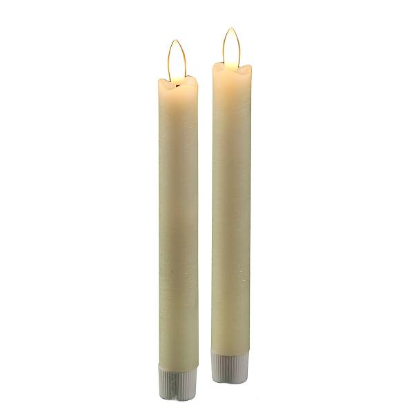 LED-Stabkerze Sholi 2er-Set Wachs - Beige