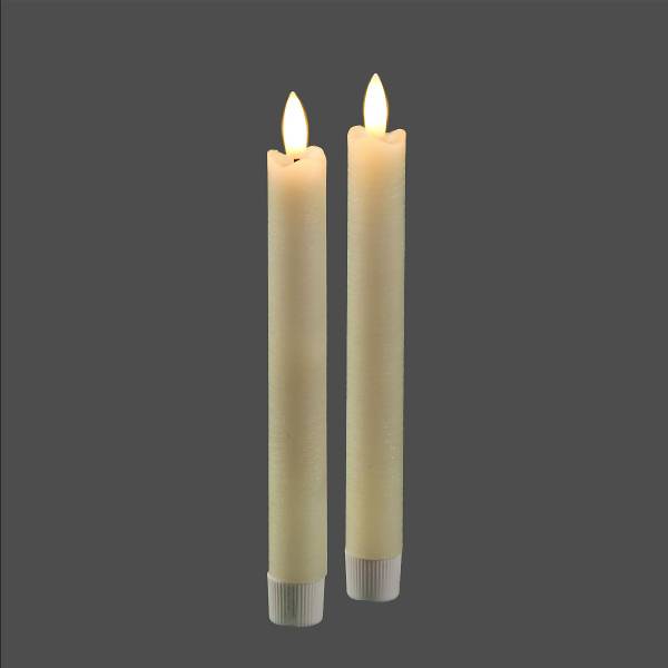 LED-Stabkerze Sholi 2er-Set Wachs - Beige