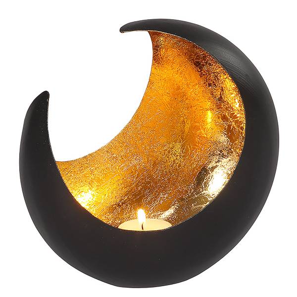 Laterne Foere Eisen - Schwarz / Gold