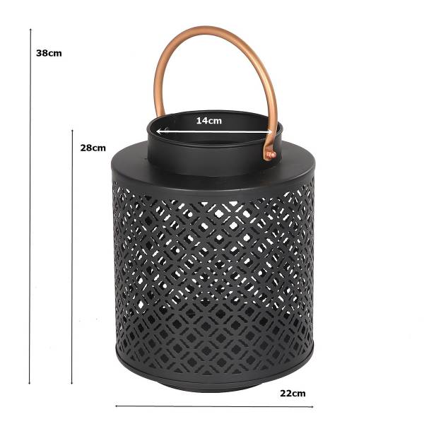 Laterne Tomat Eisen - Schwarz / Kupfer