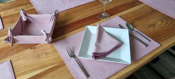 Tischset Khiwa Baumwollstoff - Rosa
