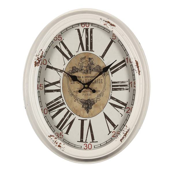 Wanduhr La Beaujolaise Stahlblech - Weiß