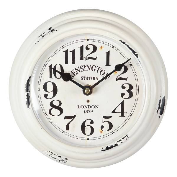 Wandklok Kensington plaatstaal - wit