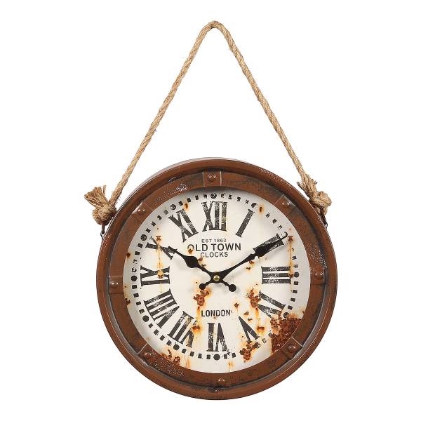 Orologio da parete Old Town Lamina di acciaio - Marrone