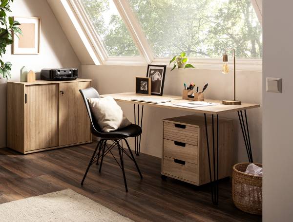 Aktenkommode Emmik Eiche Dekor