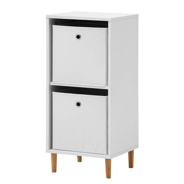 Aktenregal Torge Weiß - Eiche - 38 x 85 x 38 cm