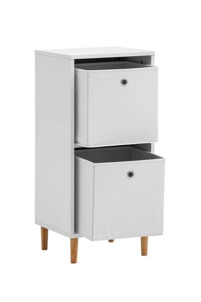 Aktenregal Torge Weiß - Eiche - 38 x 85 x 38 cm