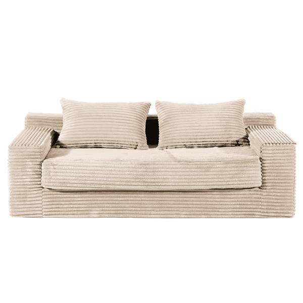 2-Sitzer Sofa YLVA Vakuumverpackt - Cordstoff Vaida: Beige