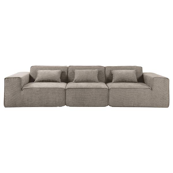 Modulares 3-Sitzer Sofa NORE Vakuumverpackt - Cordstoff Adaja: Taupe