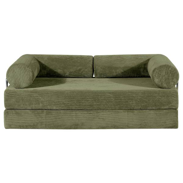 Schlafsofa NJORD Vakuumverpackt - Cordstoff Vaida: Grün