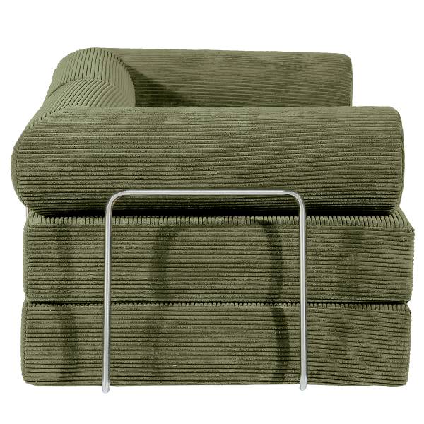 Schlafsofa NJORD Vakuumverpackt - Cordstoff Vaida: Grün