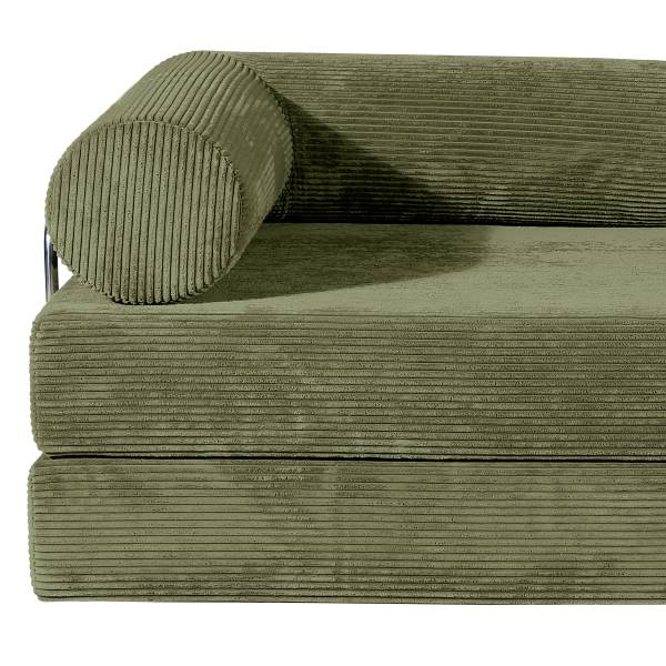 Schlafsofa NJORD Vakuumverpackt - Cordstoff Vaida: Grün