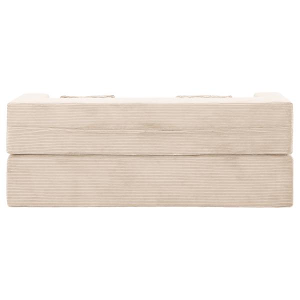 Schlafsofa AUNA Vakuumverpackt - Cordstoff Vaida: Beige