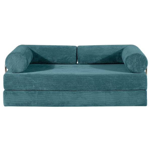 Schlafsofa NJORD Vakuumverpackt - Cordstoff Vaida: Azurblau