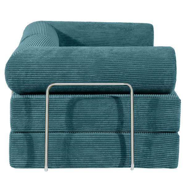 Schlafsofa NJORD Vakuumverpackt - Cordstoff Vaida: Azurblau