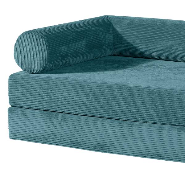Schlafsofa NJORD Vakuumverpackt - Cordstoff Vaida: Azurblau