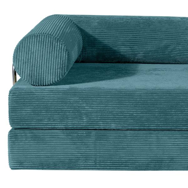 Schlafsofa NJORD Vakuumverpackt - Cordstoff Vaida: Azurblau