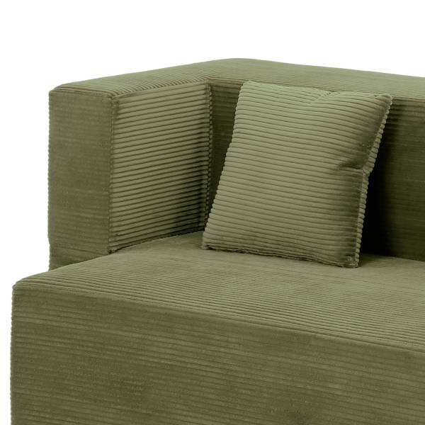 Schlafsofa AUNA Vakuumverpackt - Cordstoff Vaida: Grün