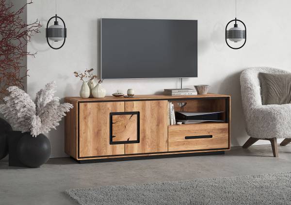 Mobile TV Woodrow 146 cm B Rovere / Nero