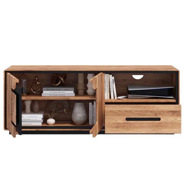 Mobile TV Woodrow 146 cm B Rovere / Nero