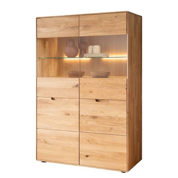 Buffet haut massif Lajur Chêne sauvage