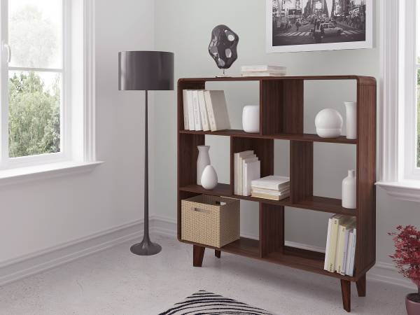 Étagère Kerodi - largeur 122 cm Imitation chêne foncé