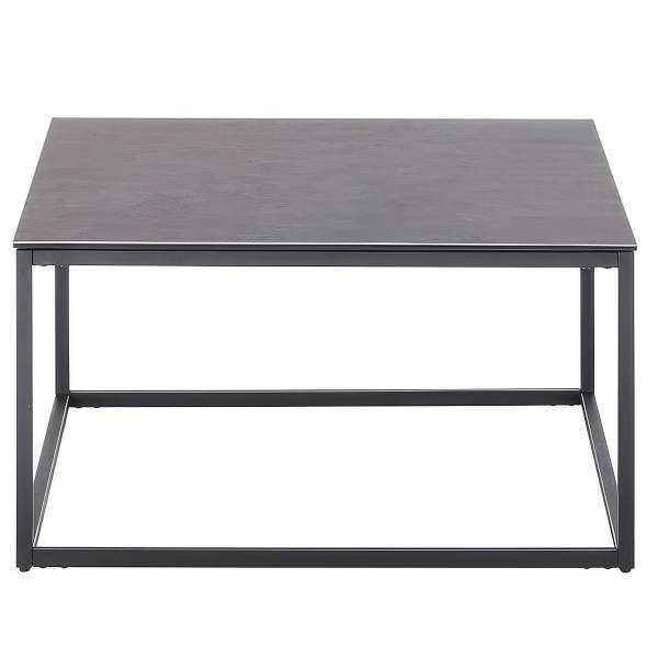 Couchtisch Moboni - quadratisch Keramik / Metall - Anthrazit / Schwarz