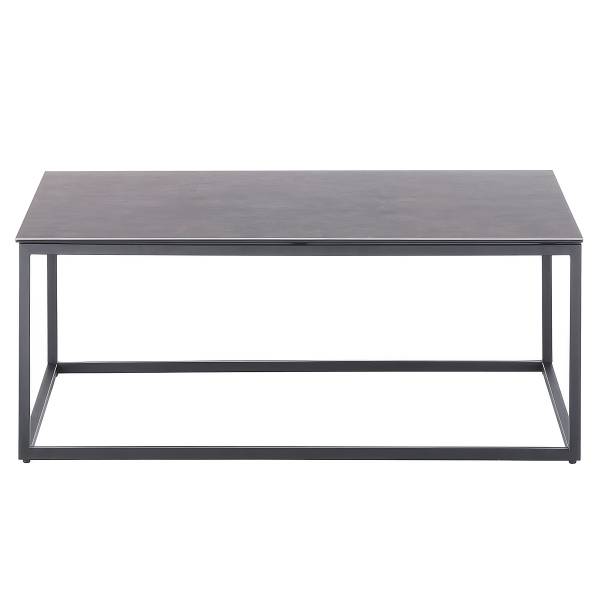 Table basse rectangulaire Moboni Céramique / Métal - Anthracite / Noir