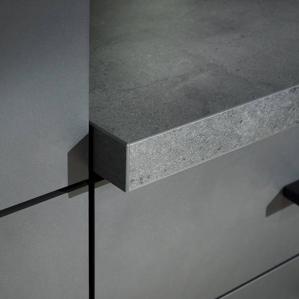Cuisine premium Oliver 370 cm Gris mat - Sans électroménager