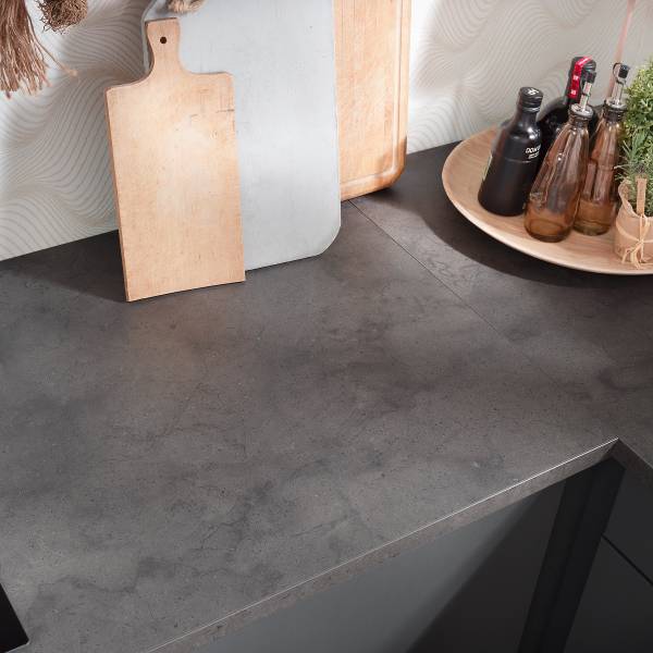 Cuisine premium Oliver 370 cm Gris mat - Sans électroménager