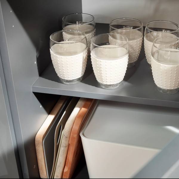 Cuisine premium Oliver 370 cm Gris mat - Sans électroménager