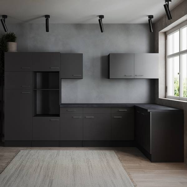 Cuisine premium Oliver 340 cm Gris - Sans électroménager