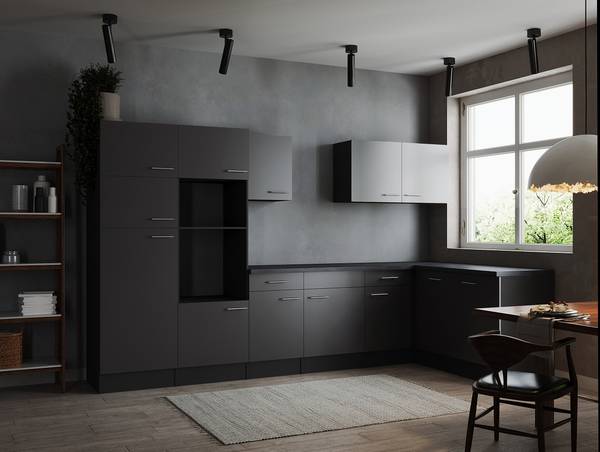Cuisine premium Oliver 340 cm Gris - Sans électroménager