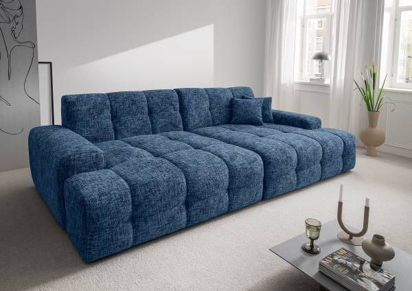 Big-Sofa Dunti Strukturstoff Ruta: Ozeanblau