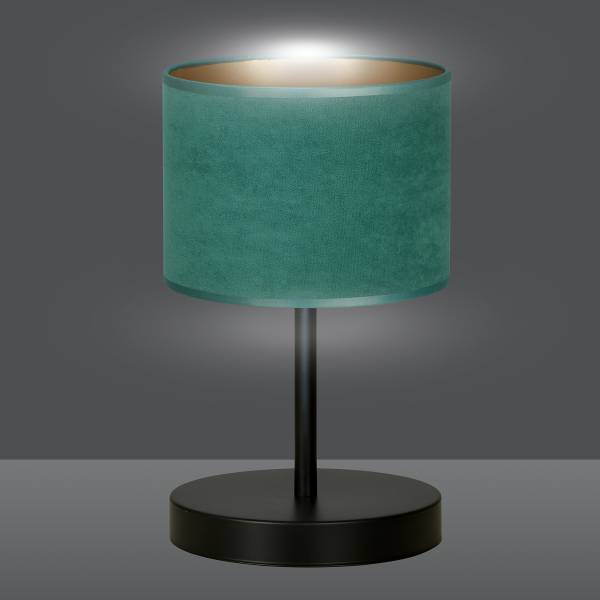 Tafellamp Hilde staal/katoen - donkergroen