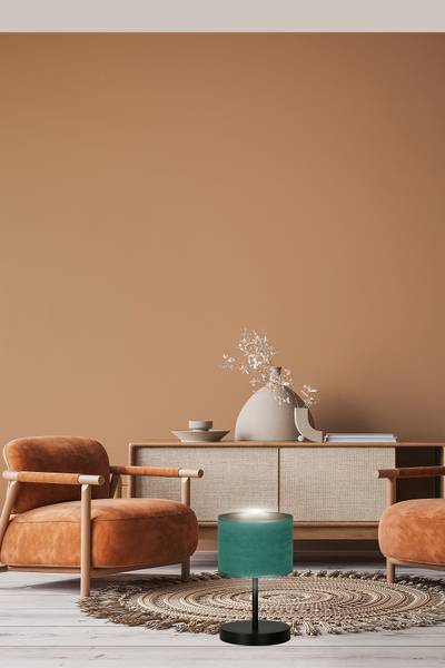 Tafellamp Hilde staal/katoen - donkergroen