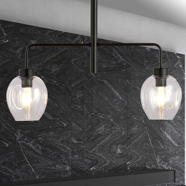 Suspension Lukka Acier / Verre transparent - Translucide