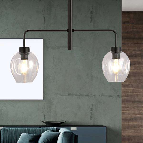 Suspension Lukka Acier / Verre transparent - Translucide