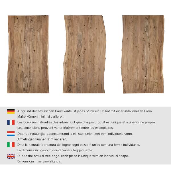 Tavolo in legno massello KAPRA Marrone - Acacia - 140 x 77 x 80 cm