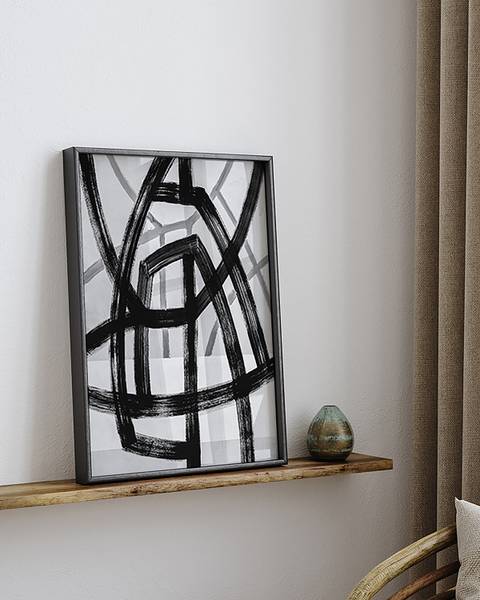 Bild Abstract Lines Buche massiv - Acrylglas - 33 x 43 cm