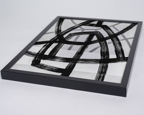 Bild Abstract Lines Buche massiv - Acrylglas - 33 x 43 cm