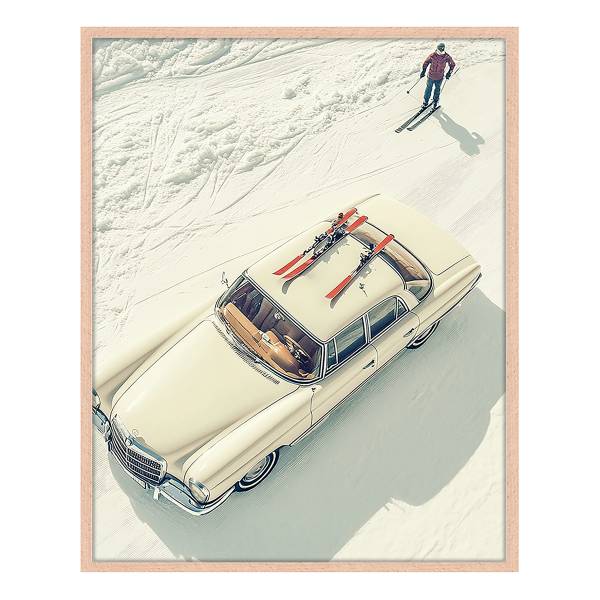 Quadro Snow Stop Faggio massello - Vetro acrilico - 42 x 52 cm